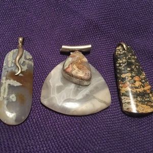 Handmade Pendants - Sterling Your Choice 1/50 or all 3/100 Refined Polish Stones